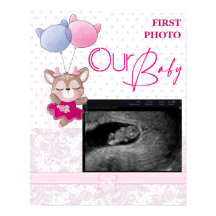 Baby Shower. Roze Baby Herten