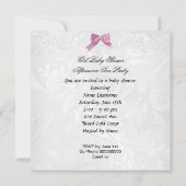 Baby shower roze Baby Kaart (Achterkant)