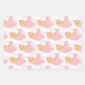 Baby shower Roze Baby ompakken papier Inpakpapier Vel (Voorkant)