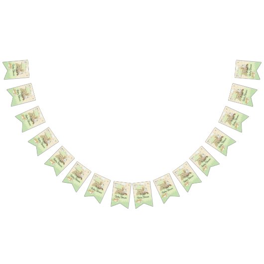 Baby shower Roze/Bibliotheek, Zwassstaartbanner Vlaggetjes (Alle)