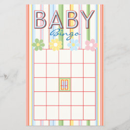Baby shower Roze BINGO "Picnic Floral" Flyer