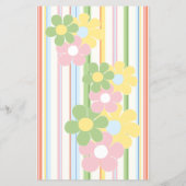 Baby shower Roze BINGO "Picnic Floral" Flyer (Achterkant)