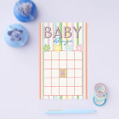 Baby shower Roze BINGO "Picnic Floral" Flyer (Enkel)