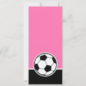 Baby shower Roze Black Soccer Ticket Couples Kaart (Achterkant)