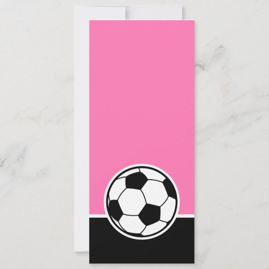 Baby shower Roze Black Soccer Ticket Couples Kaart (Achterkant)