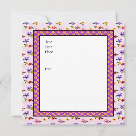  Baby shower Roze Blauw Kaart (Achterkant)