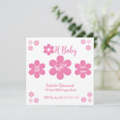 Baby Shower- Roze Bloem Glam- (Staand voorkant)