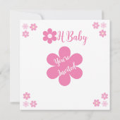 Baby Shower- Roze Bloem Glam- (Achterkant)