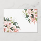 Baby shower Roze Bloemen Hertenluier Raffle Informatiekaartje (Achterkant)