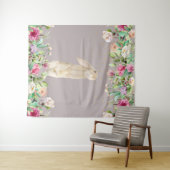 Baby Shower Roze Bloemenkabouter Pasen Lente Wandkleed (In Situ (horizontaal))