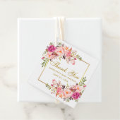 Baby shower Roze Blush Bloemen Goud Lijst Dank u Bedankjes Labels (In situ)