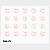 Baby shower roze briefing Sticker hart (Vel)