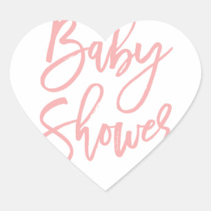 Baby shower roze briefing Sticker hart