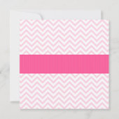Baby shower Roze Chevron Kaart (Achterkant)
