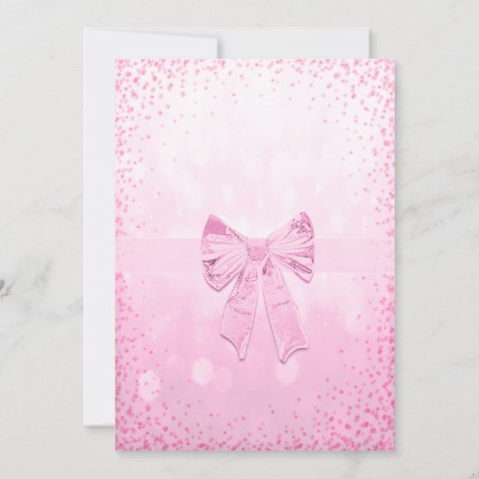 Baby Shower | Roze Confetti Kaart (Achterkant)