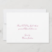 Baby shower Roze Damask Kaart (Achterkant)