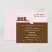 Baby shower Roze eigenaar Triplets Kaart (Voorkant / Achterkant)