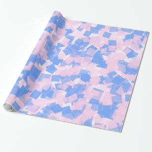Baby shower Roze en Blauwe Confetti Gift Wrap Cadeaupapier