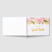 Baby shower, roze en goud, gastboek gastenboek (Volledig)