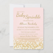 Baby shower Roze en Gouden Sparkle Kaart (Voorkant)
