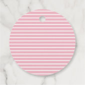 Baby shower Roze en wit Bedankjes Labels (Achterkant)