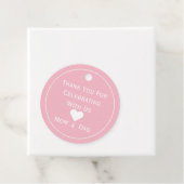Baby shower Roze en wit Bedankjes Labels (In situ)
