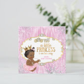 Baby shower Roze Etnische Magische Carriage Prince Kaart (Staand voorkant)