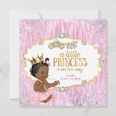 Baby shower Roze Etnische Magische Carriage Prince Kaart (Voorkant)