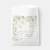 Baby shower Roze & Geel Wildflowers Favoriete Tass Bedankzakje (Voorkant)