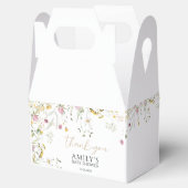Baby shower Roze & Gele Wildflowers Bedankdoosjes (Geopend)