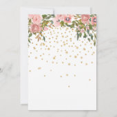 Baby shower Roze Glitter Girl Pumpkin Herfst herfs Kaart (Achterkant)