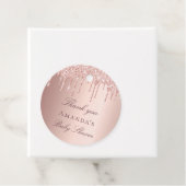 Baby Shower roze goud rood glitter dankjewel Bedankjes Labels (In situ)