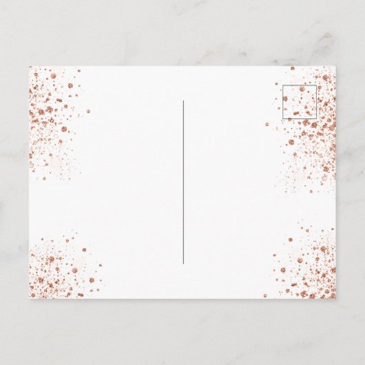 Baby Shower roze gouden glinsterende olifant ballo Uitnodiging Briefkaart (Achterkant)