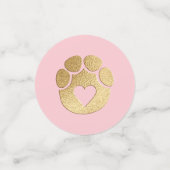 Baby shower roze gouden olifant confetti (Kleine voorkant)