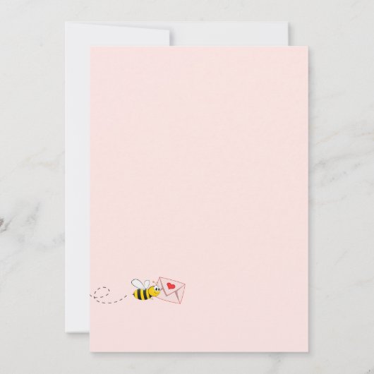 Baby shower roze griesgriep schattige moeder om te kaart (Achterkant)