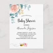 Baby shower roze grillerig mam om te worden briefkaart (Voorkant)