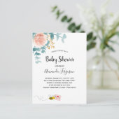 Baby shower roze grillerig mam om te worden briefkaart (Staand voorkant)
