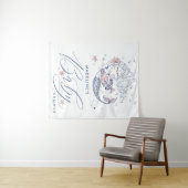 Baby Shower | Roze Kleine Zeemeermin Tapijt Wandkleed (In Situ (horizontaal))