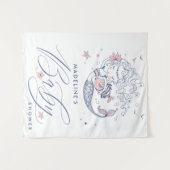 Baby Shower | Roze Kleine Zeemeermin Tapijt Wandkleed (Voorkant (horizontaal))