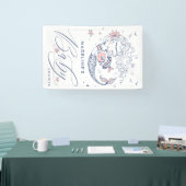 Baby Shower | Roze kleine zeemeerminnende banner (Beurs)