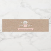 Baby shower Roze Lamsmeisje Waterfles Etiket (Enkel label)