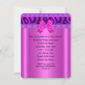 Baby shower roze luipaard kaart (Achterkant)