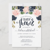 Baby shower - Roze marinesector - uitnodiging (Voorkant)