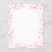 Baby shower roze meisje floral budget uitnodiging flyer (Achterkant)