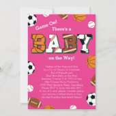 Baby shower Roze meisje Kaart (Voorkant)