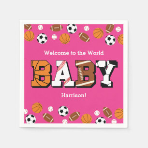 Baby shower Roze meisje Servet