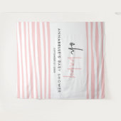 Baby shower roze moderne unieke typografie feest wandkleed (Voorkant (horizontaal))