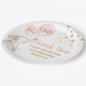 Baby shower Roze olifant Bord (Gekanteld)