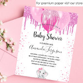 Baby shower roze olifant flyer