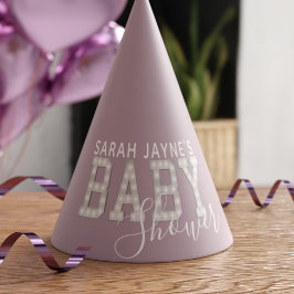 Baby shower Roze, op maat gesneden Petten voor pap Feesthoedjes